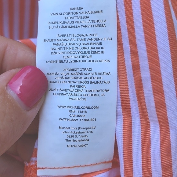 Michael Michael Kors Poppy Striped Bell Sleeve Top - Picture 14 of 15